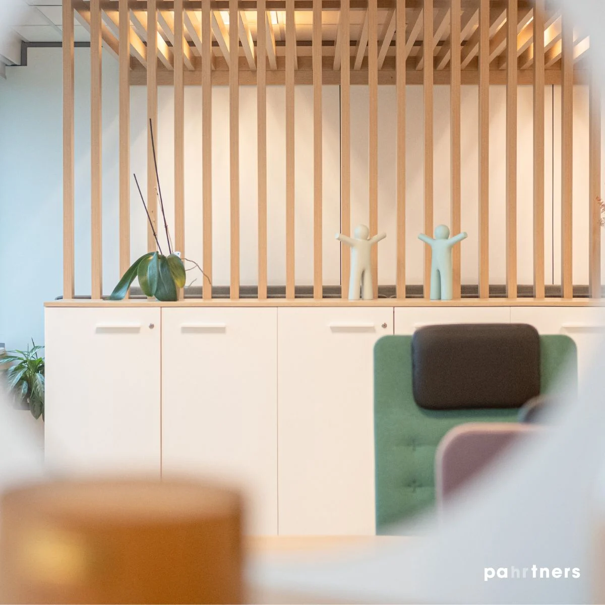 Wooden screen and storage delivered in Gosselies