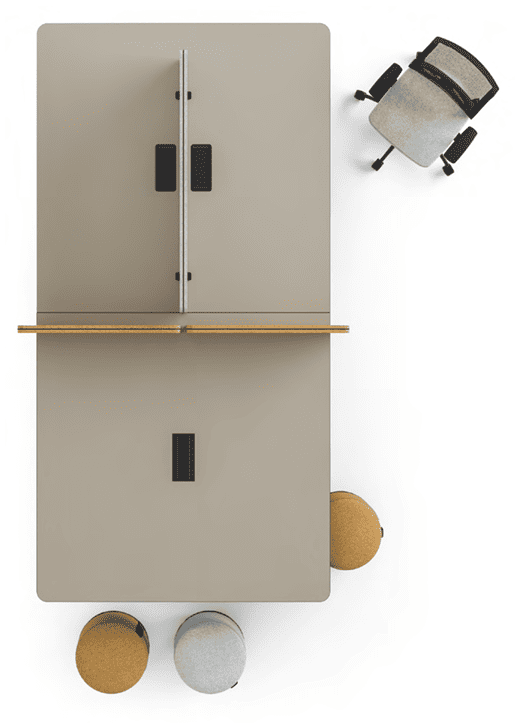 Bureau aux bords arrondis | TAKE OFF EVO