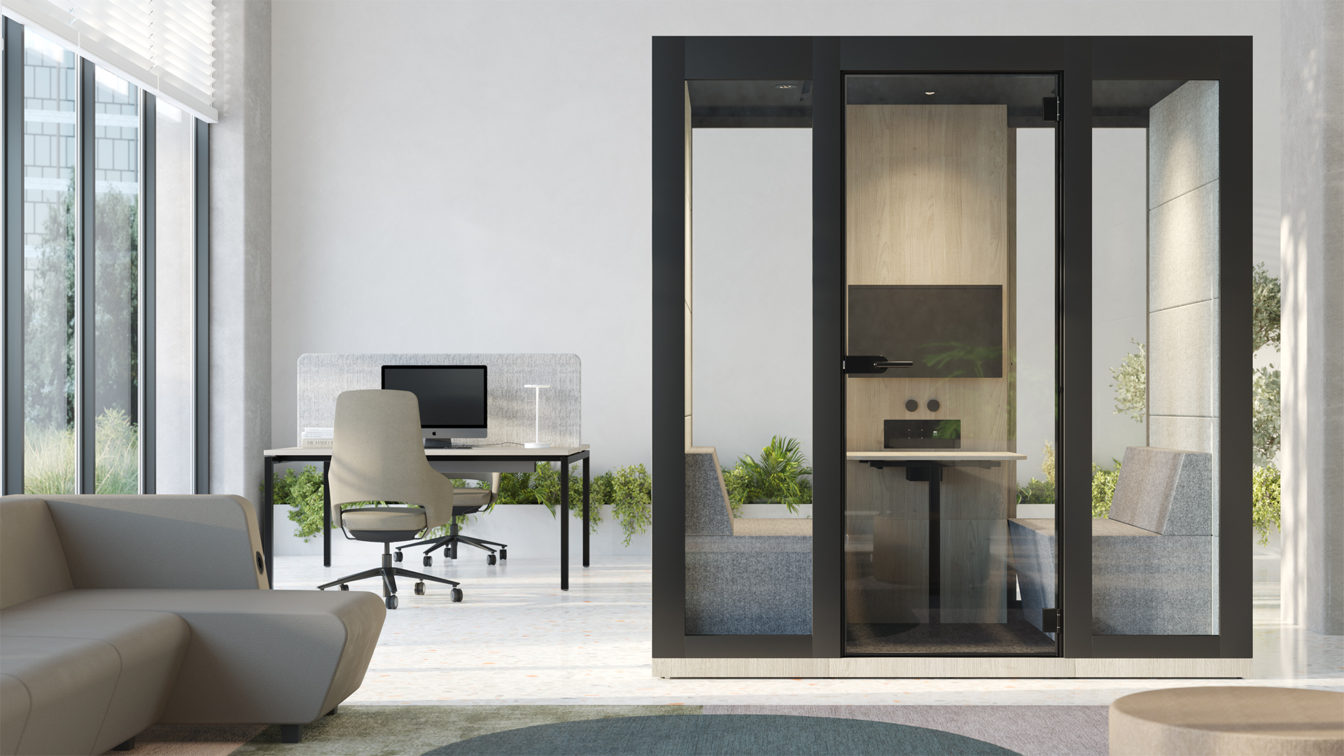 Cabine acoustique 2 personnes mélamine | SILENT ROOM M