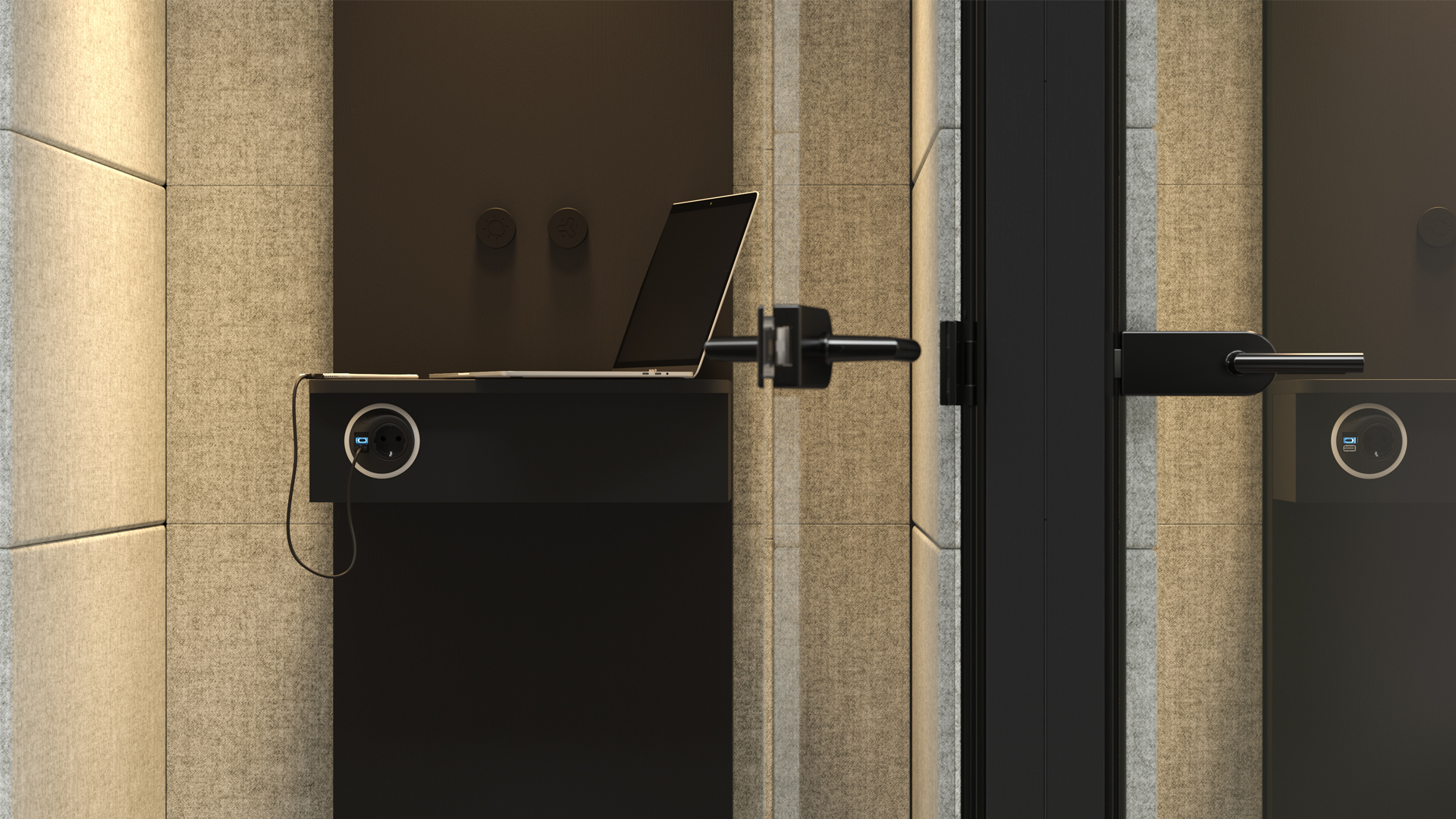 Cabine acoustique 1 personne revêtue tissu | SILENT ROOM S