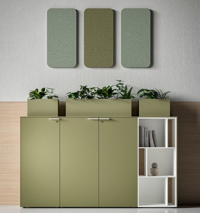 Armoires avec étagères et portes battantes | ABA