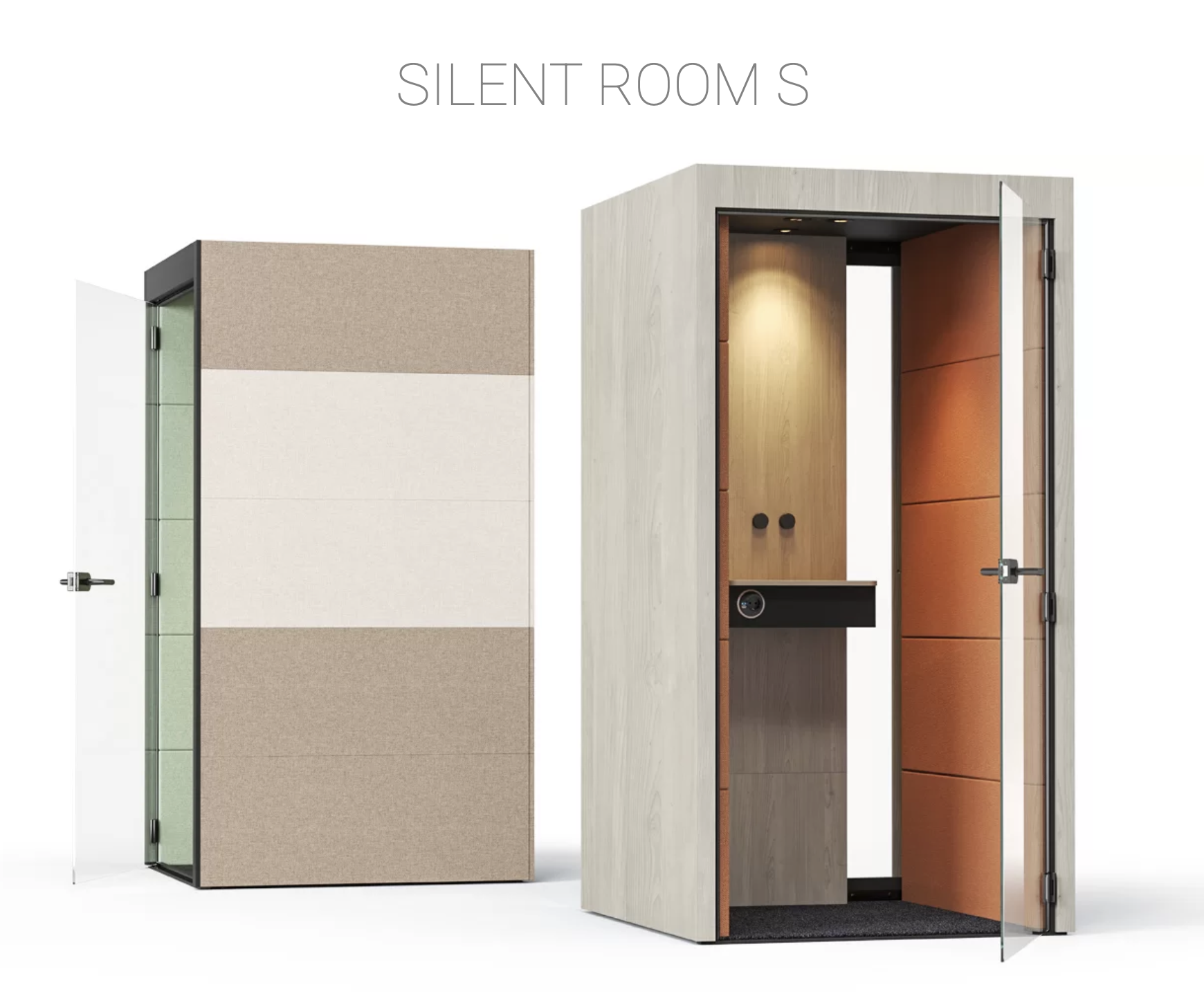Cabine acoustique 1 personne revêtue tissu | SILENT ROOM S