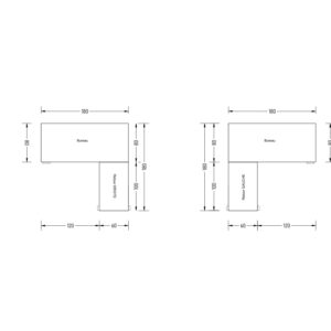 Bureau électrique avec retour en angle | POP AD