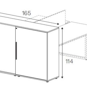 Armoire avec étagères à portes coulissantes | BE ONE