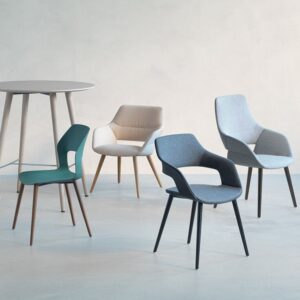 Chaise de réunion 4 pieds bois | OCCO