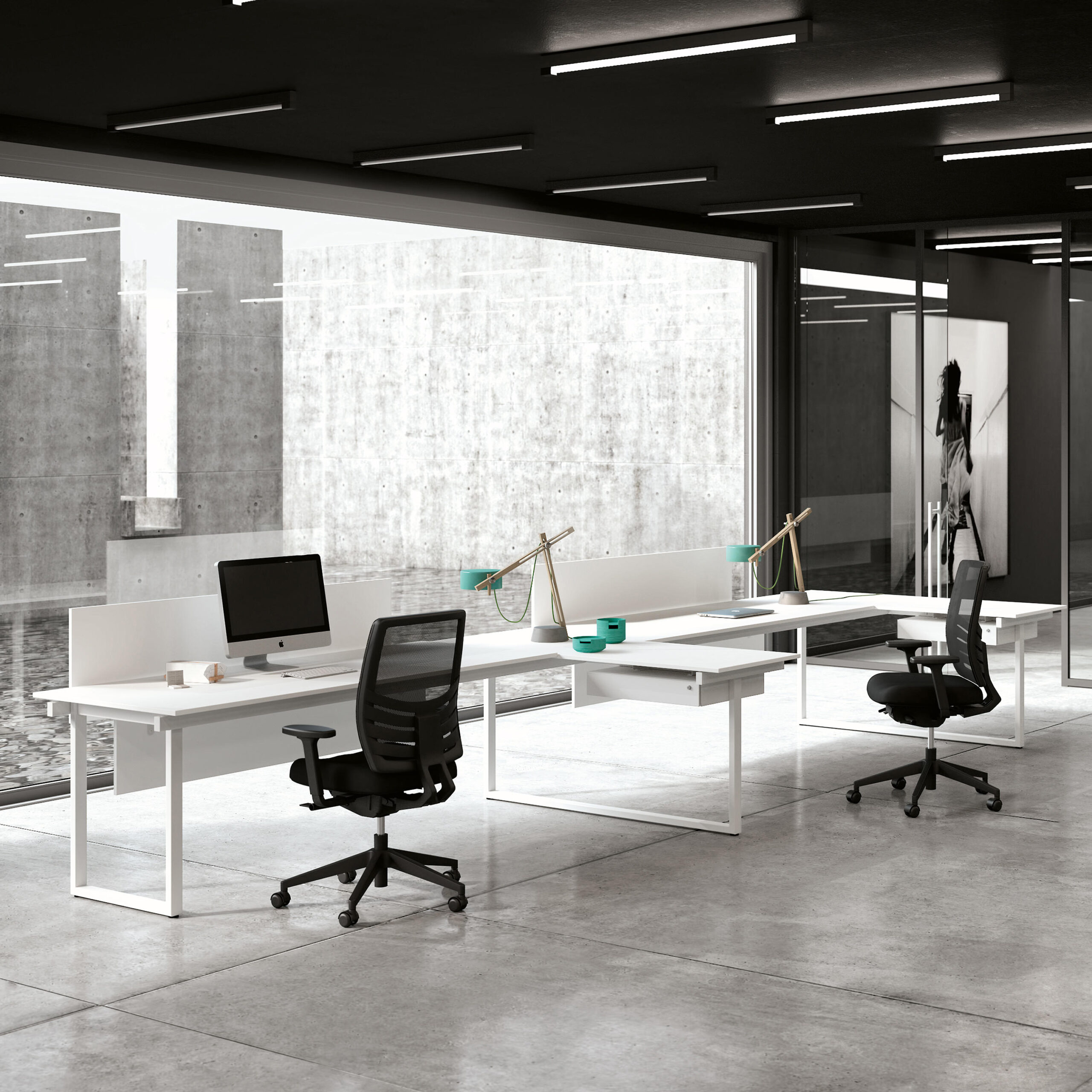 Bureau avec retour en angle | BE ONE