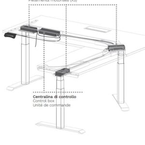Bureau électrique avec retour en angle | POP AD
