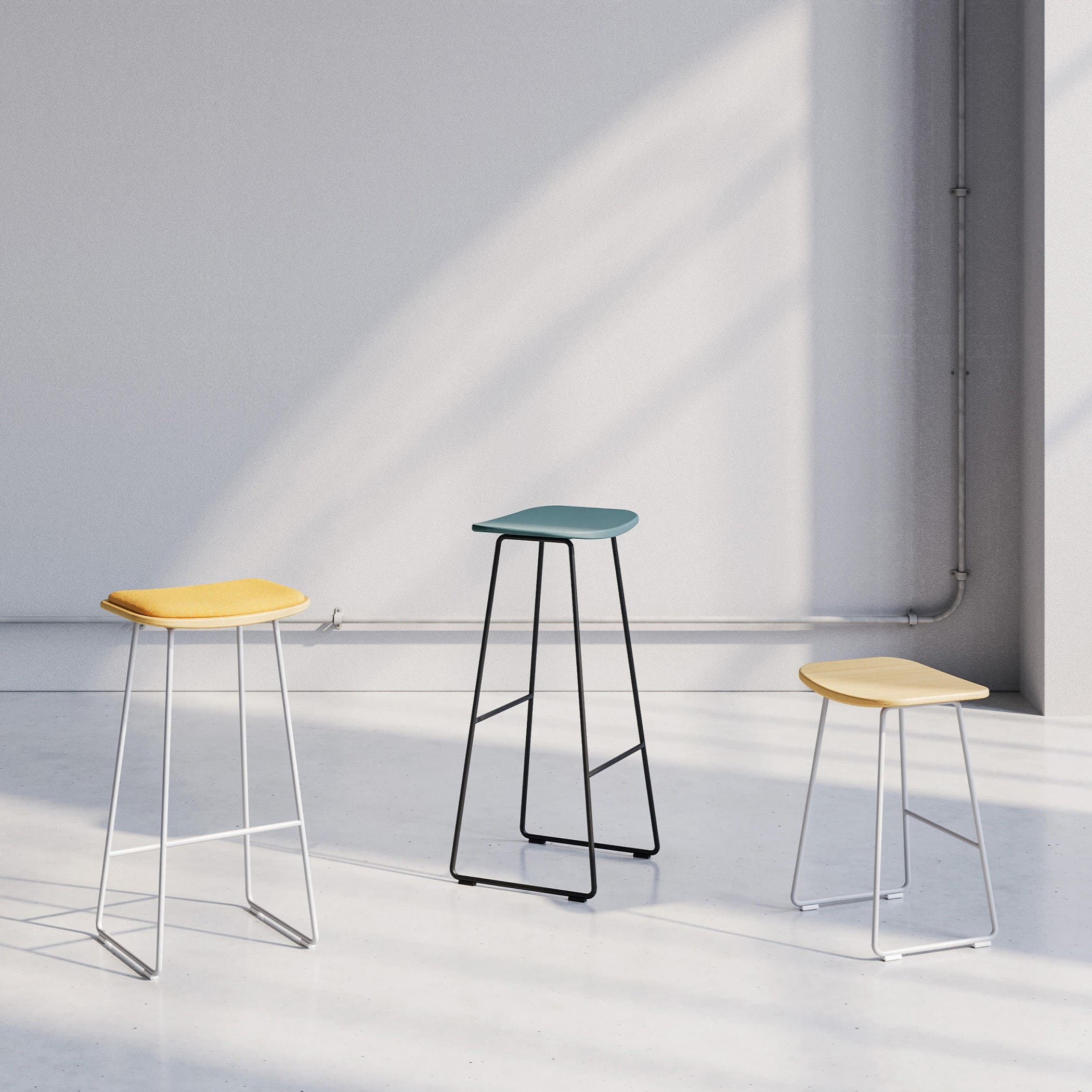 Tabouret haut assise polypropylène | KLEJN
