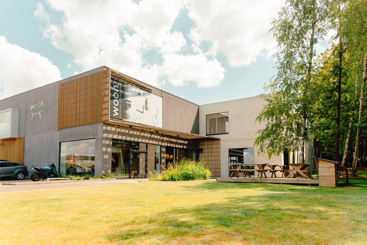 Le bâtiment du showroom Wooh à Nivelles