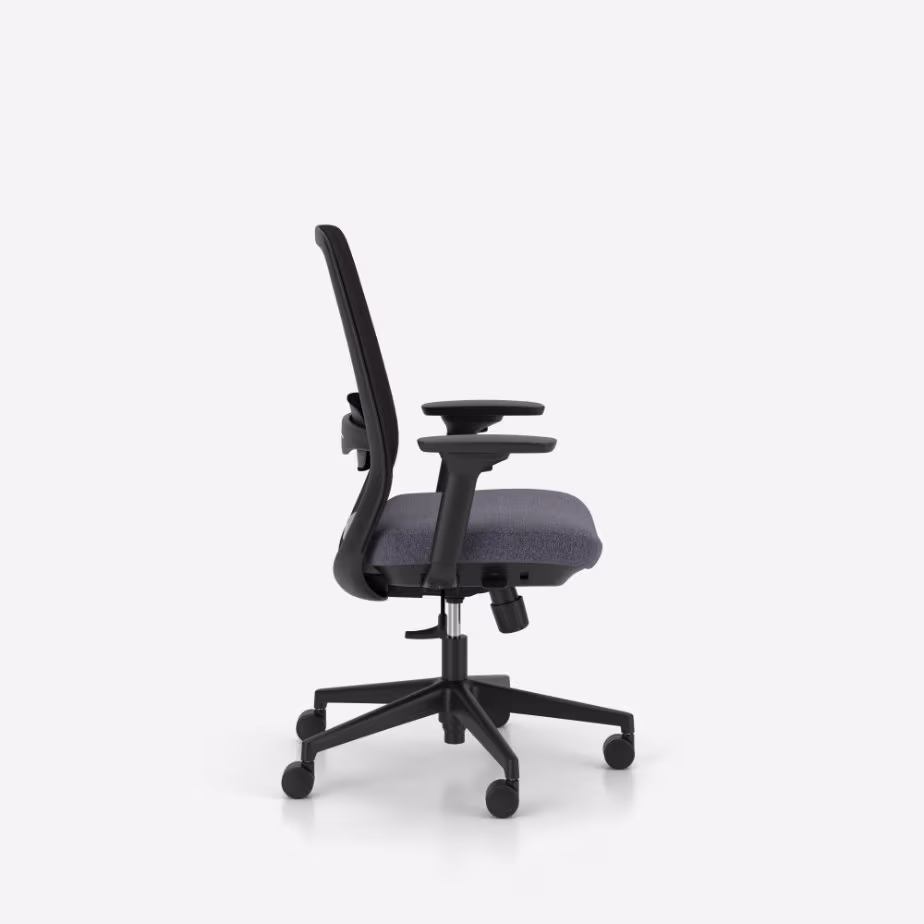 Chaise de bureau ergonomique Elovie Nowy Styl, assise grise (vue 4)