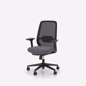 Chaise de bureau ergonomique Elovie Nowy Styl, assise grise (vue 7)