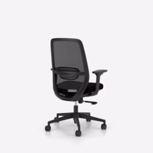 Chaise de bureau ergonomique Elovie Nowy Styl, assise noire (vue 2)
