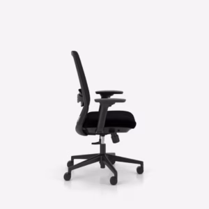 Chaise de bureau ergonomique Elovie Nowy Styl, assise noire (vue 3)