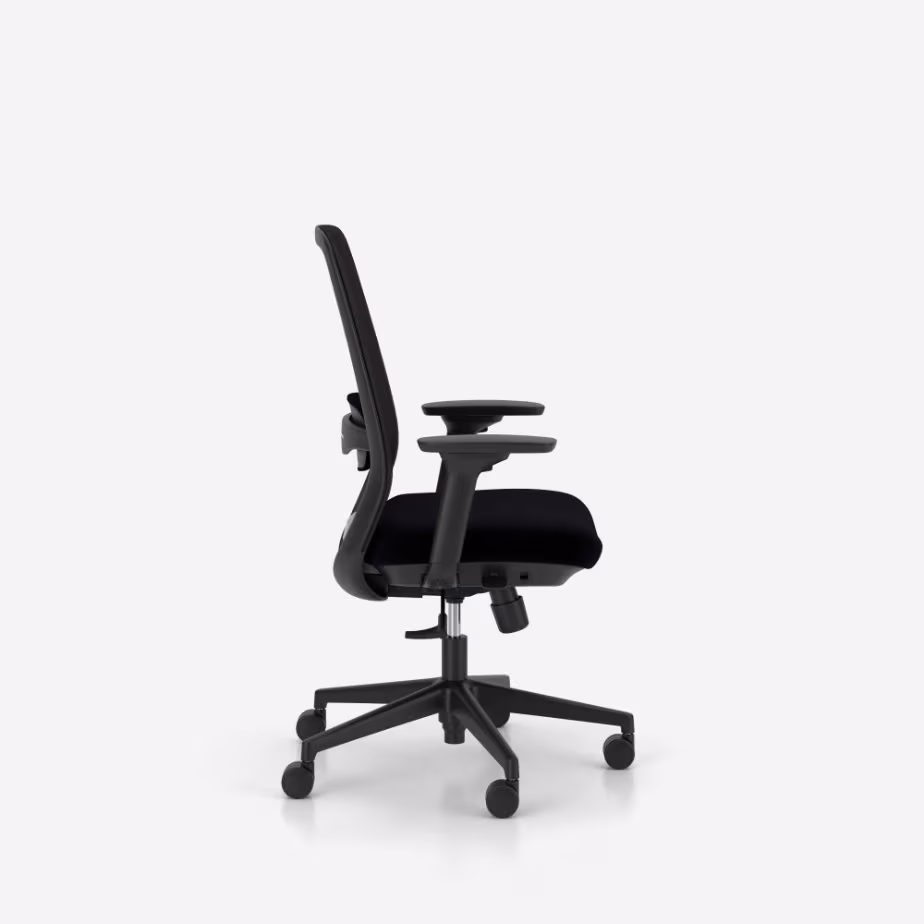 Chaise de bureau ergonomique Elovie Nowy Styl, assise noire (vue 3)
