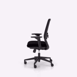 Chaise de bureau ergonomique Elovie Nowy Styl, assise noire (vue 4)