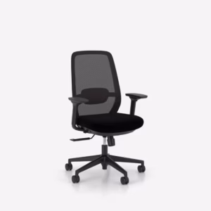 Chaise de bureau ergonomique Elovie Nowy Styl, assise noire (vue 5)