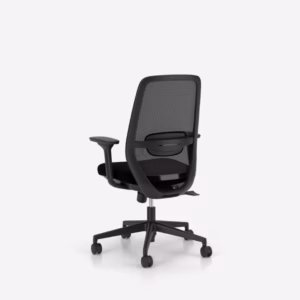 Chaise de bureau ergonomique Elovie Nowy Styl, assise noire (vue 6)