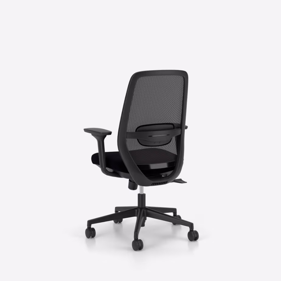 Chaise de bureau ergonomique Elovie Nowy Styl, assise noire (vue 6)