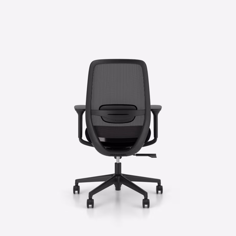 Chaise de bureau ergonomique Elovie Nowy Styl, assise noire (vue 7)