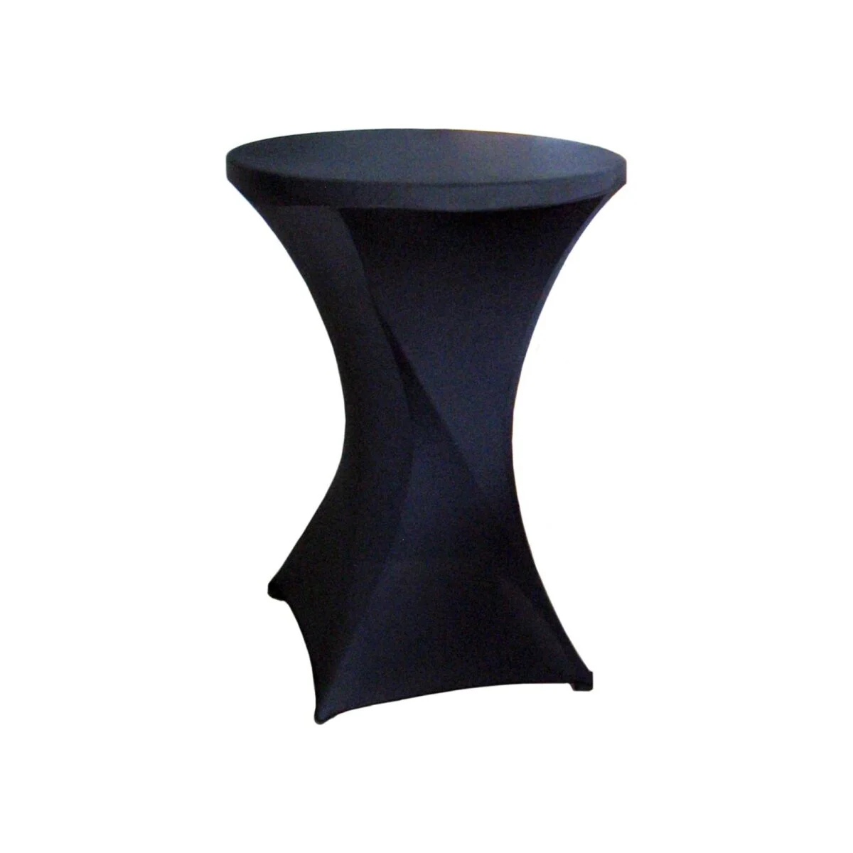 Housse pour table haute Ø 80 cm, noire