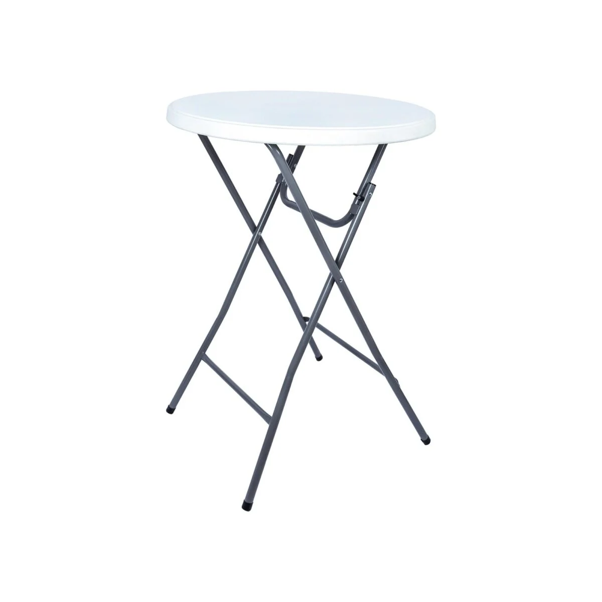 Table haute pliante BT100, blanche, Ø 80 cm